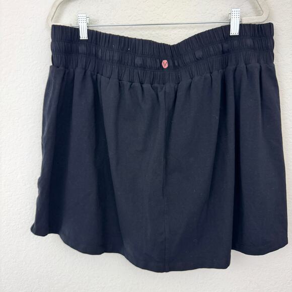 Lane Bryant Livi Womens Active Skorts Size 22/24 Drawstring Workout Black - Picture 2 of 7